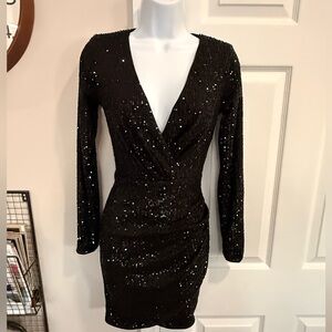 Windsor Sequin Long Sleeve Dress
